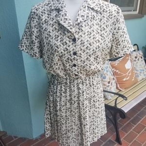 Vintage Geometric Patterned dress